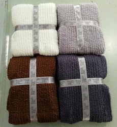 Супер мягкое США Лидер продаж коричневый новый tech 100% полиэстер cozychic перо пряжа простые ребристые трикотажные Детские Взрослые одеяло