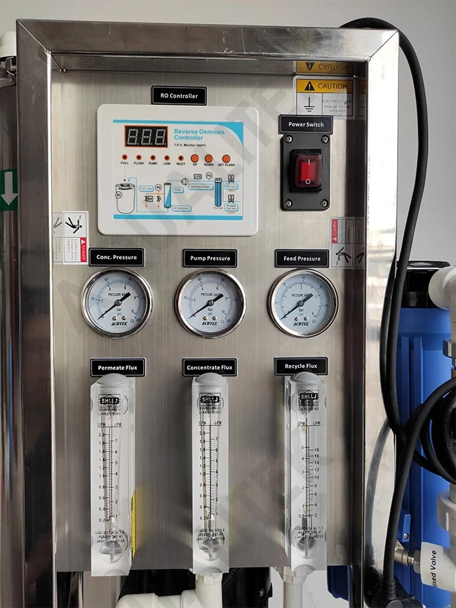 250 Lph 1500gpd Economic Small Ro Plant Reverse Osmosis Industrial  Water Purification Systems Main Machine