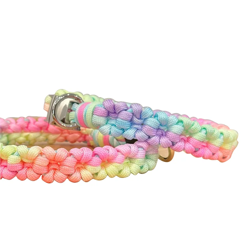 Dog Accessories Paracord Flower Dog Collar Heavy Duty Braided luxury Pet Collars
