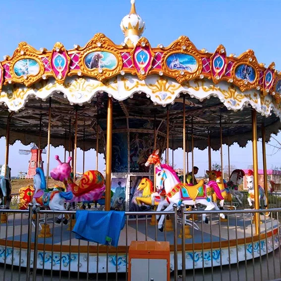 Amusement Park Ride Merry Go Round Carousel/Musical Carousel/Animal Carousel Ride For Sale