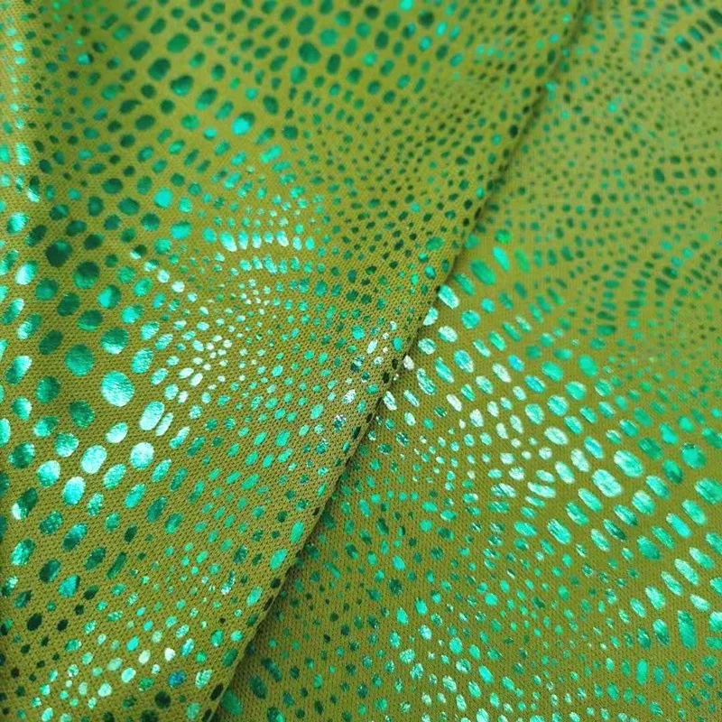 stretch fabric for dress shiny pu bright colors foiled fabric waterproof foiled leather fabric for women