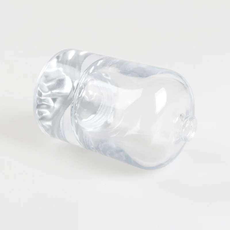 Mountain bottom design 100ml Wholesale round Fragrance Empty Perfume Bottle with crimp spray pump