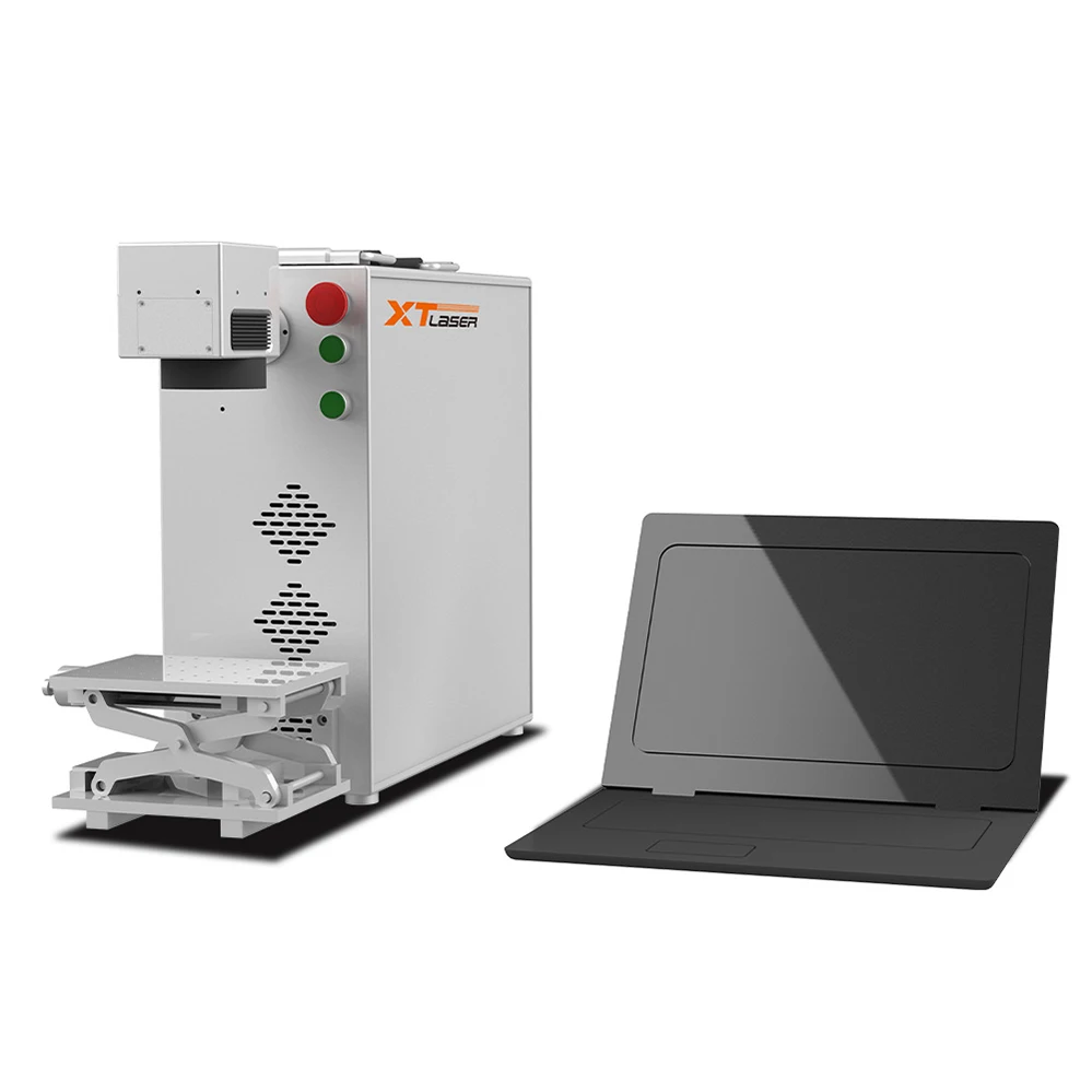 10W 20W 30W fiber mini Laser marking machine for laptop keyboard