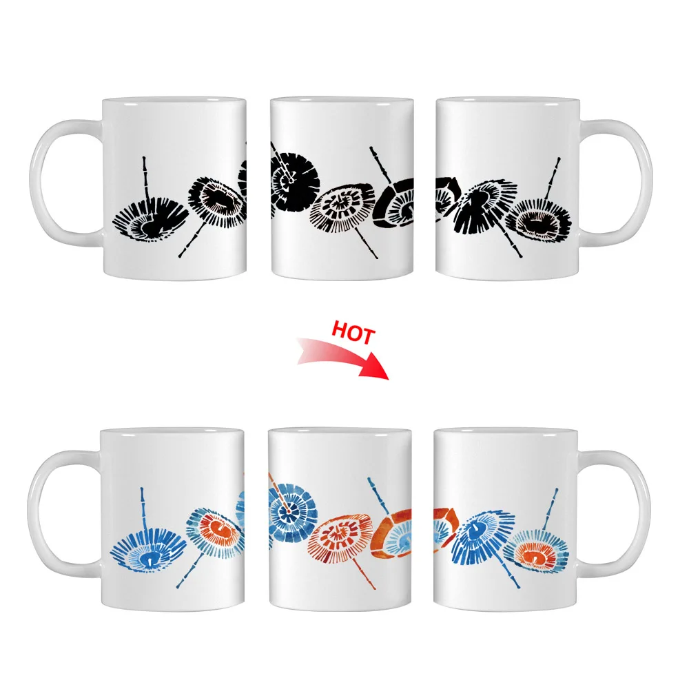 Drink Style Custom Marry Reusable Color Changing Market Sublimation Cup Coffee Ceramic Christmas Mug