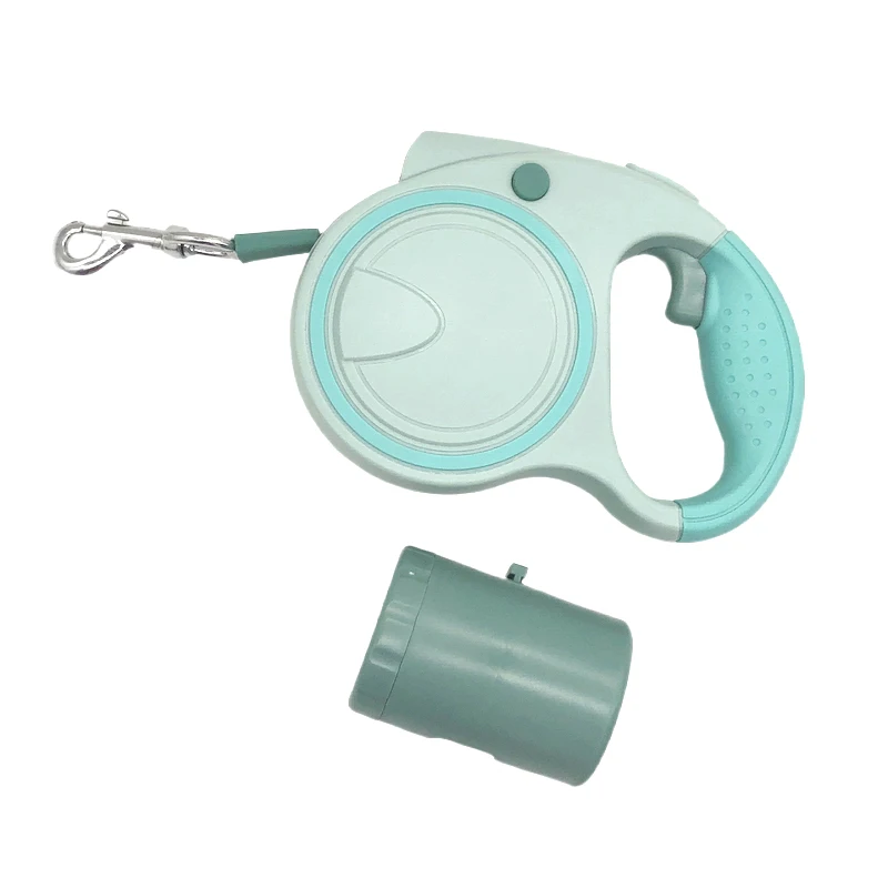 3 in 1 LED Lighting Large Dog Leash With Poop Bag Dispenser Dog Retractable Leash