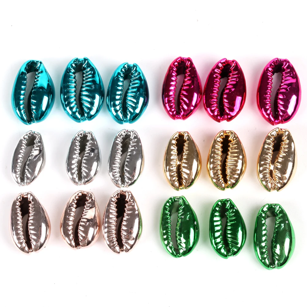 10-20mm Natural Colourful Seashell Cowrie Conch Loose Spacer Beads Beach Sea Shells DIY for Jewelry Making Bracelet