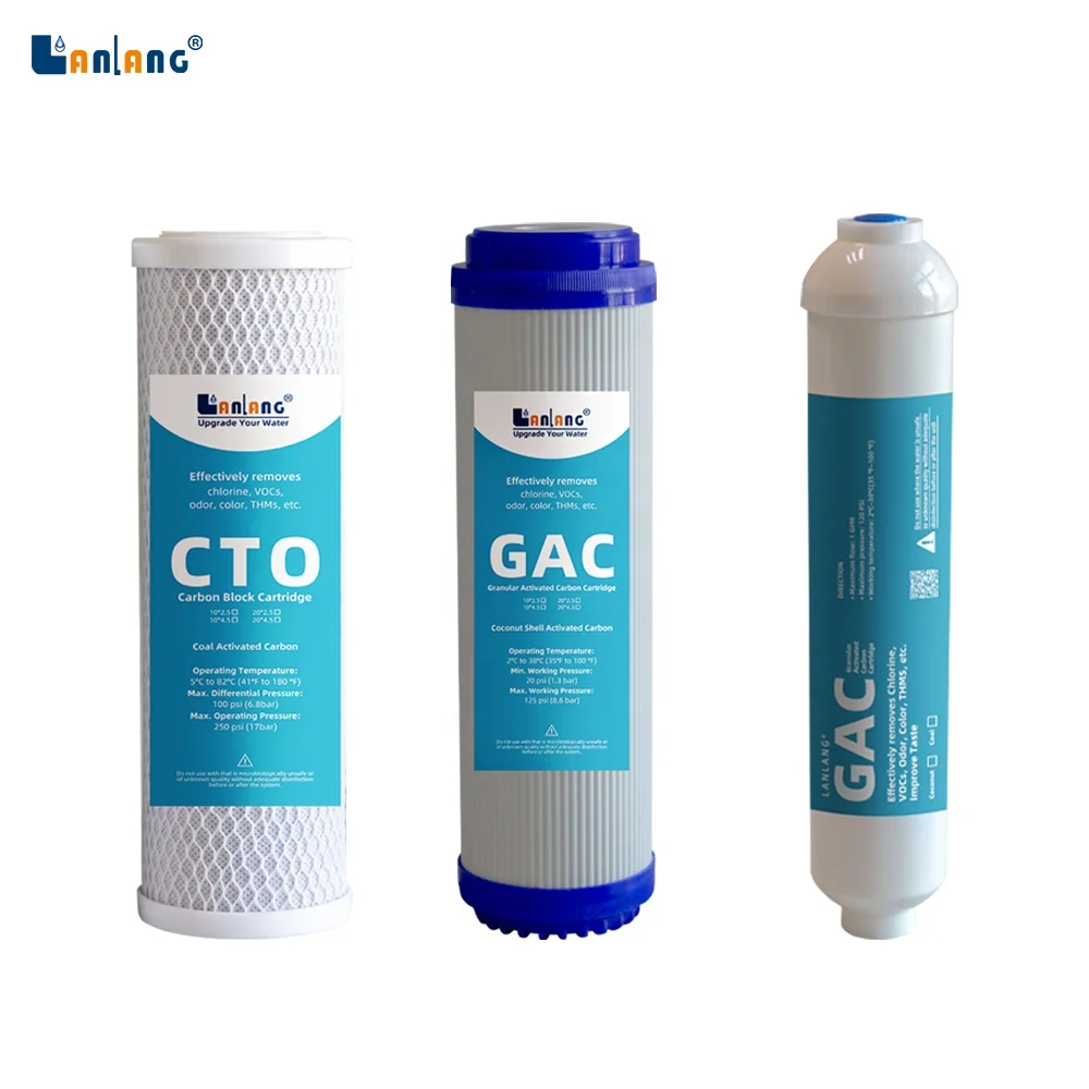 Качественный угольный фильтр с активированным углем для домашнего фильтра в виде кокосовой оболочки, блок с активированным углем, картридж с фильтром для воды cto