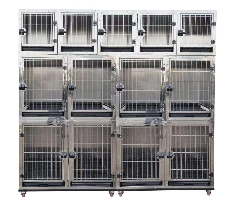 Several rooms 3 layer Dog Cage Manufacturers Large Pet dog Breeding Cage