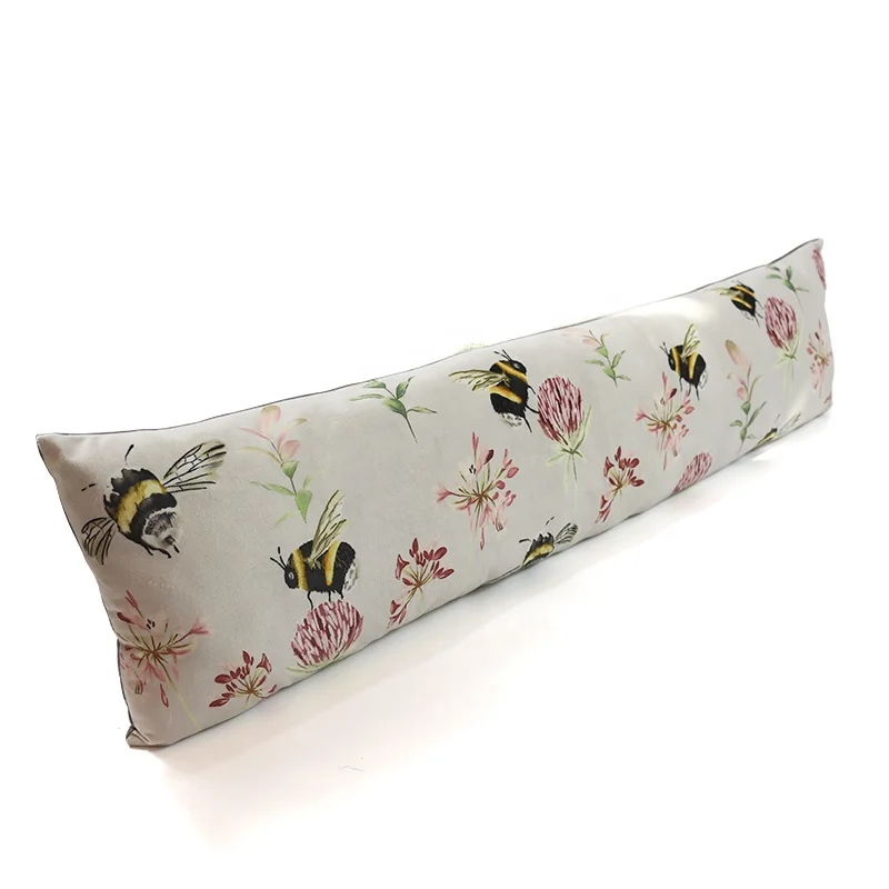 Soft velour draught excluder garden window noise blocker sound colorful window draft noise wind proof seal for home