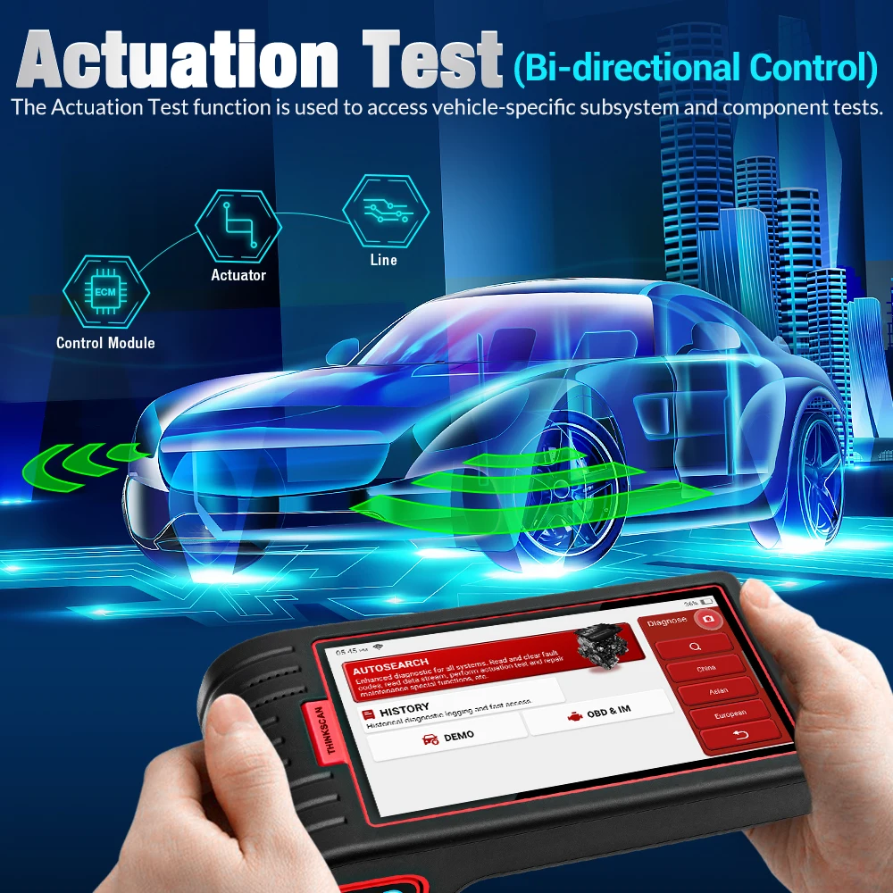 THINKCAR ThinkScan Max 2 полная система диагностики OBD2 сканер 28 сброс активный тест PK CRP909 ThinkTool mini