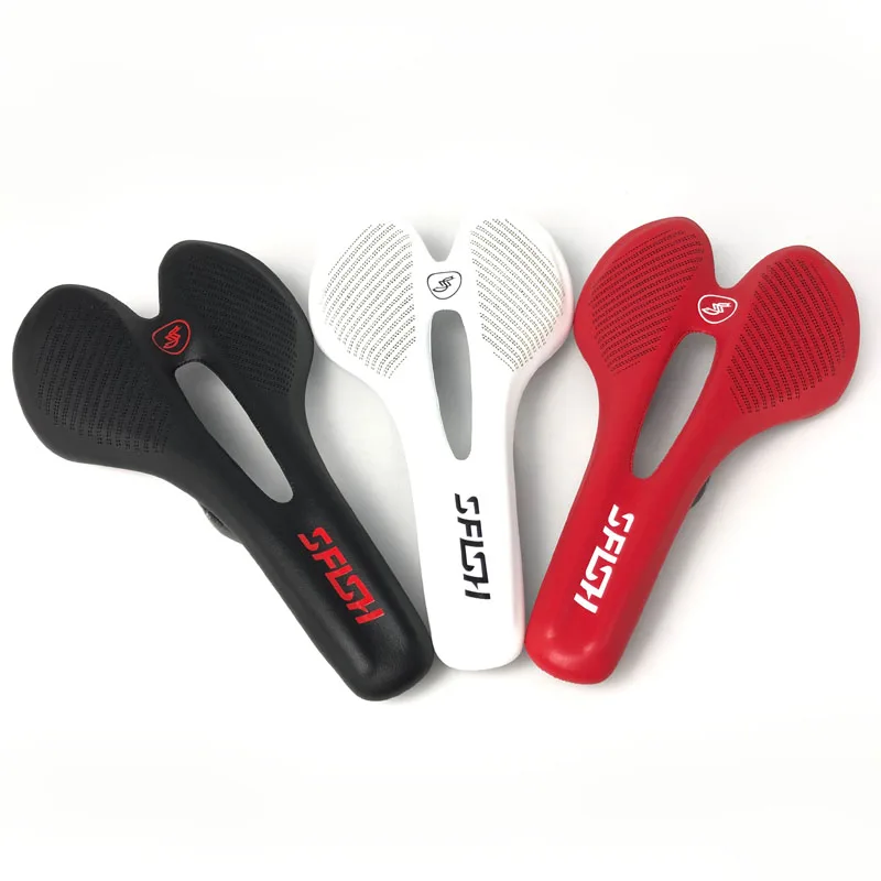 SFISH Road Bicycle Saddle Soft leather Gel and Carbon Fiber Mountain Bike Seat 275*143mm Front Seat Mat Mtb Leather Saddles