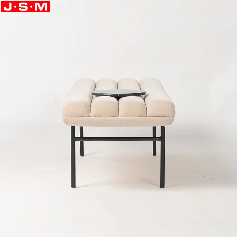 Good Quality Customized Colors Metal Base Cushion Seat Bench For Living Room
