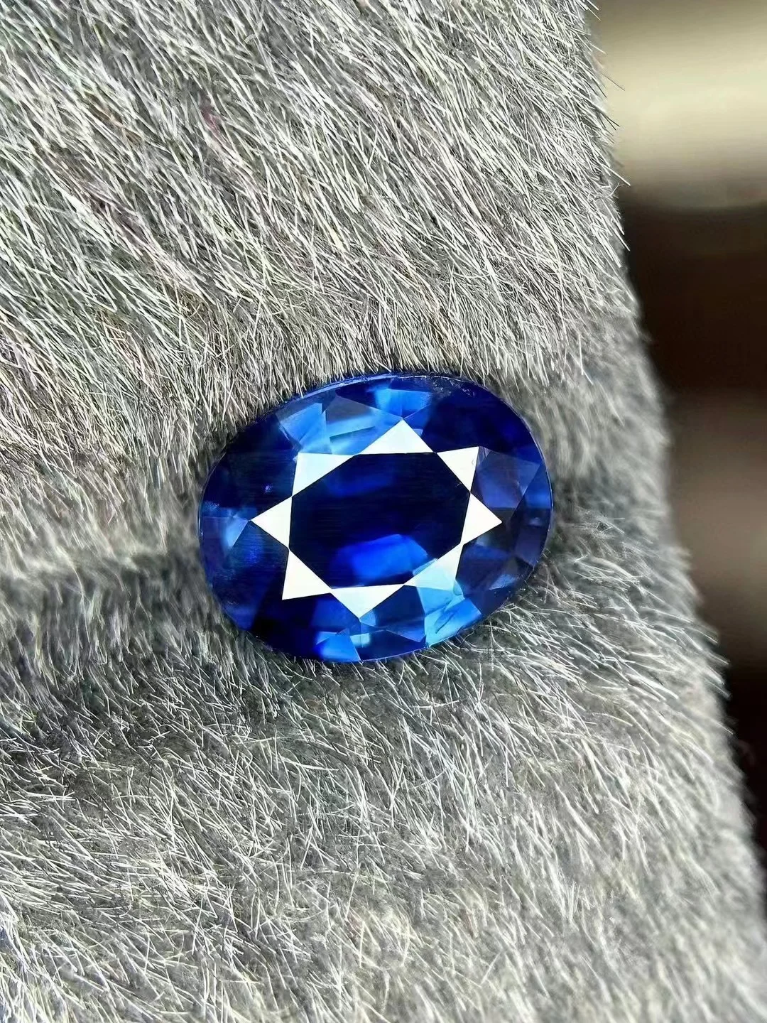 AAA Grade Natural Mozambique Sapphire Blue Corundum Gemstone in Oval Star Cut Lab Created IGI Certified for Jewelry Making