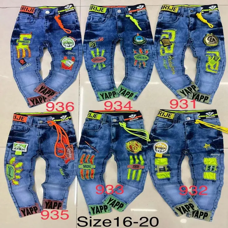 3.65 Dollar Model YQ209 Quicken Delivery Popular New Jean Boy Pant Stock With Different Size