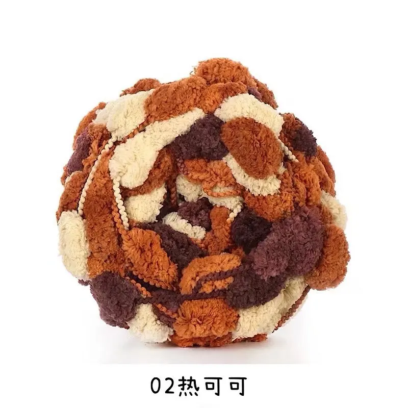 Hot Colorful Large Chenille Pom Pom Yarn Ball Crochet for Children Felt Craft Kits Hot Selling Hand Knitting rainbow color yarn