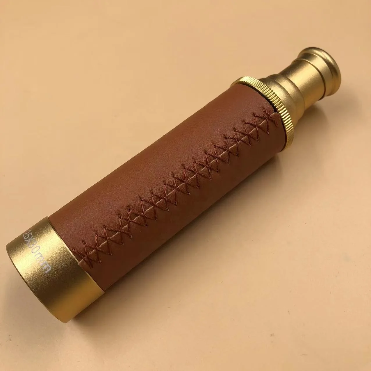 25x30 single barrel looking metal far mirror portable pocket pirate mirror with leather bag gift