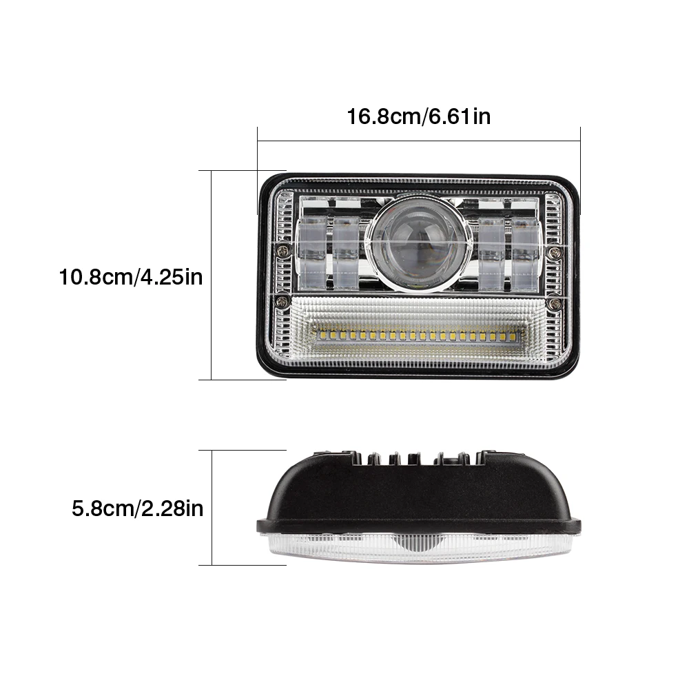 KEEN Square 5 inch LED Work Lamp for Car ATVS 4x4 Offroad Camping Light High/Low Beam Off Road Spotlight LED Auto Accessories
