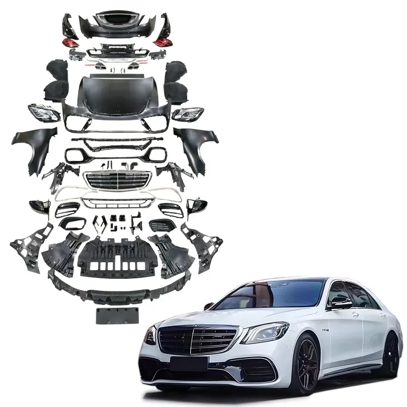 S63 AMG, оптовая продажа, модифицированный Комплект кузова для Mercedes benz S class W222 2014-2020, преобразование в S63 AMG, facelift bodykit