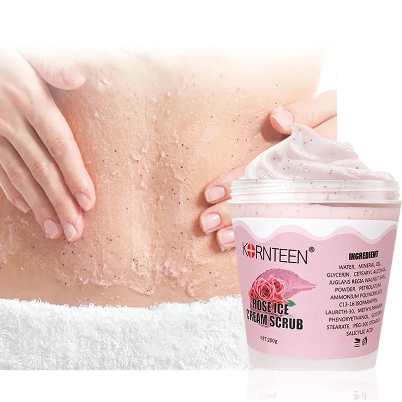 Remove Dead Skin Brighten Skin  Keep Moisture Balance Rose Ice Cream Scrub