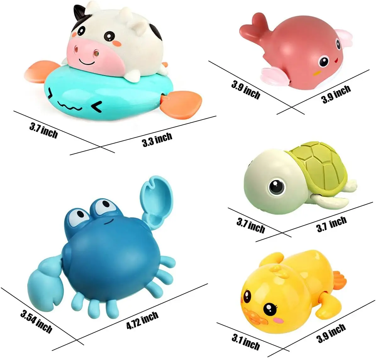 Wholesale Bath Toy Cute Animal Clockwork Bathtub Swimming Pool Toy Baby Bath Toy for Toddlers 1-3 Years Old