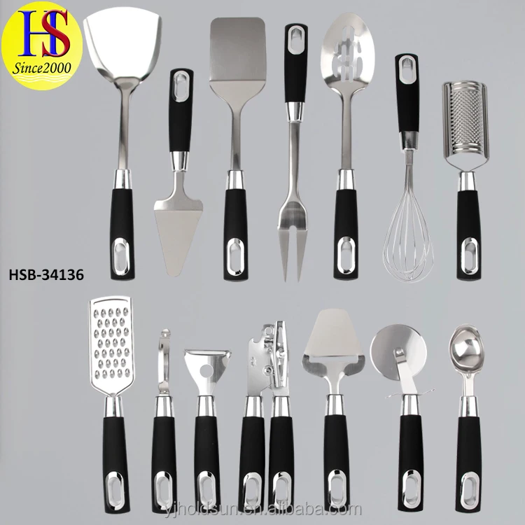 Kitchen Cooking Stainless Steel Soup Spoon Rice Soup Serving Spoons with Ergonomic Handle