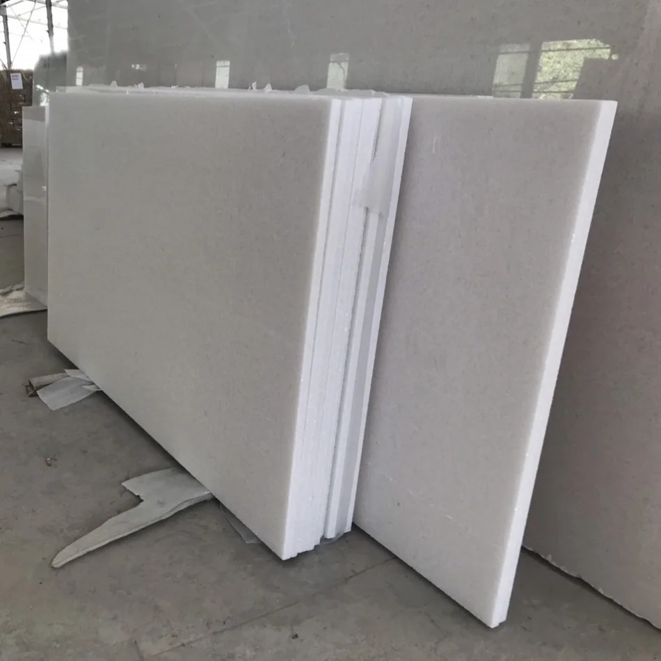 Pure white marble stone for floor tiles and countertops