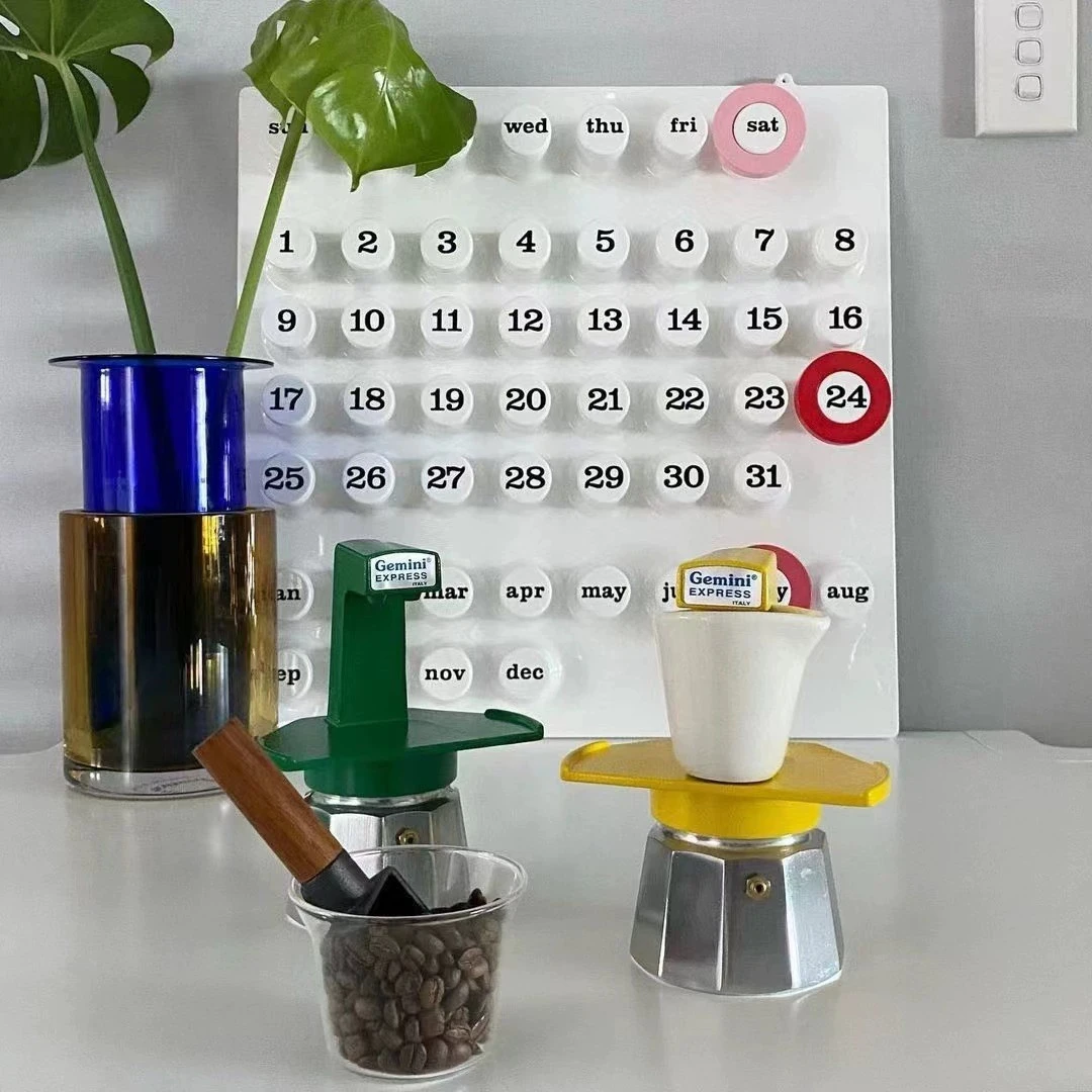 Hot Selling INS Style PVC Plastic Calendar Modern Ring Record Date Standing Wall Desk Light Calendar