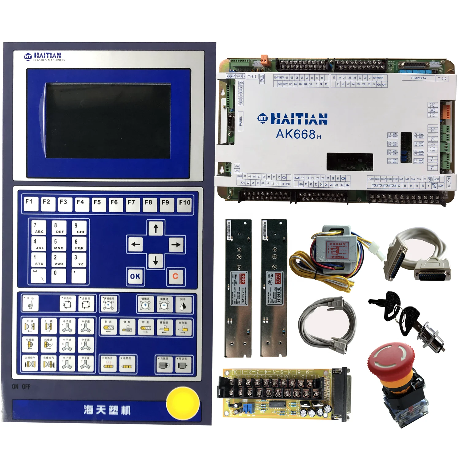  Haiитянская система управления AK668 + панель HMI- Q7 полный комплект ПЛК марки techболее для литьевой