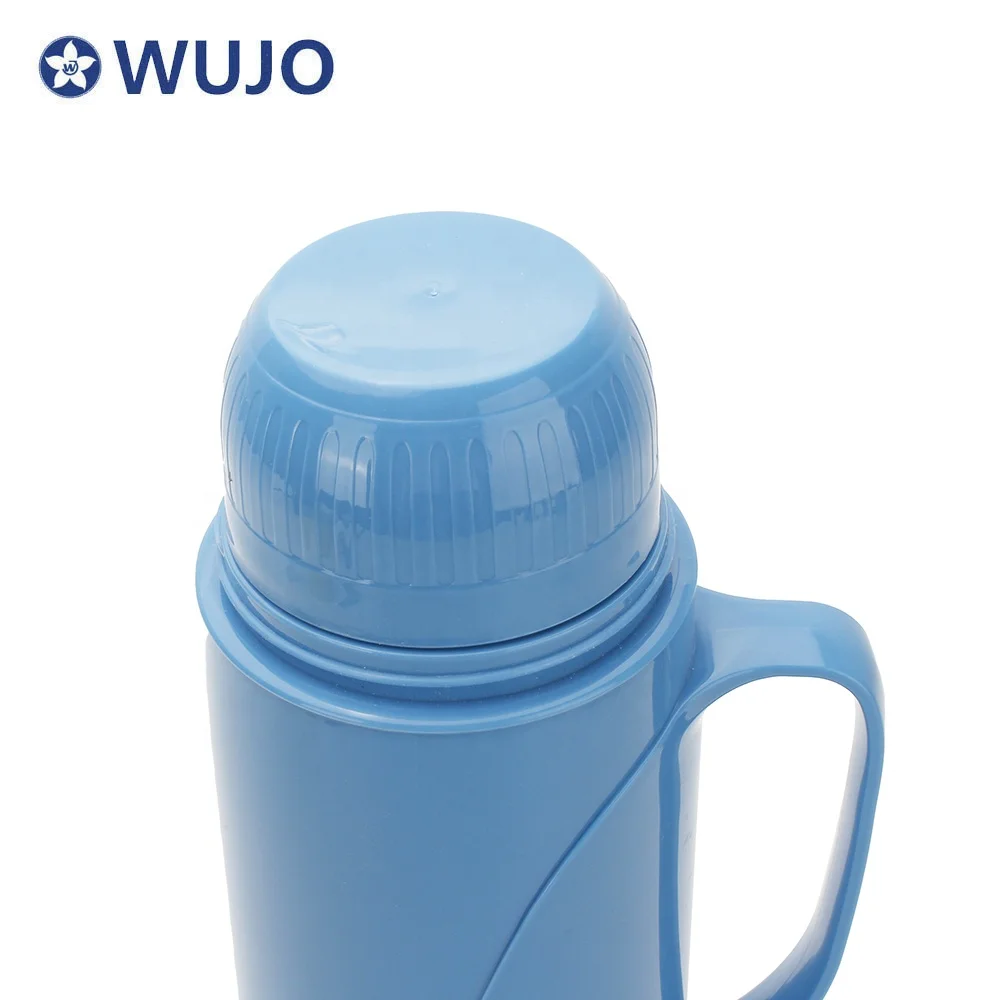 Пластиковый термос WUJO синий серый 24 часа для горячей воды вакуумный изолированный дорожный от производителя