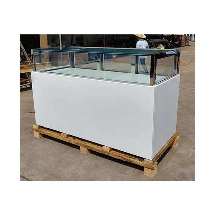 2.0m Sliding Door Type Ultra Clear 45 Degrees Meter Joint Glazed Glass  Chocolate Display Chiller