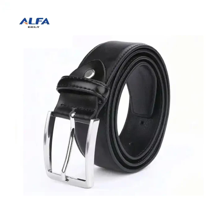 Alfa Cheap Wholesale Mens Black Dress Pu Leather Wallet Belt