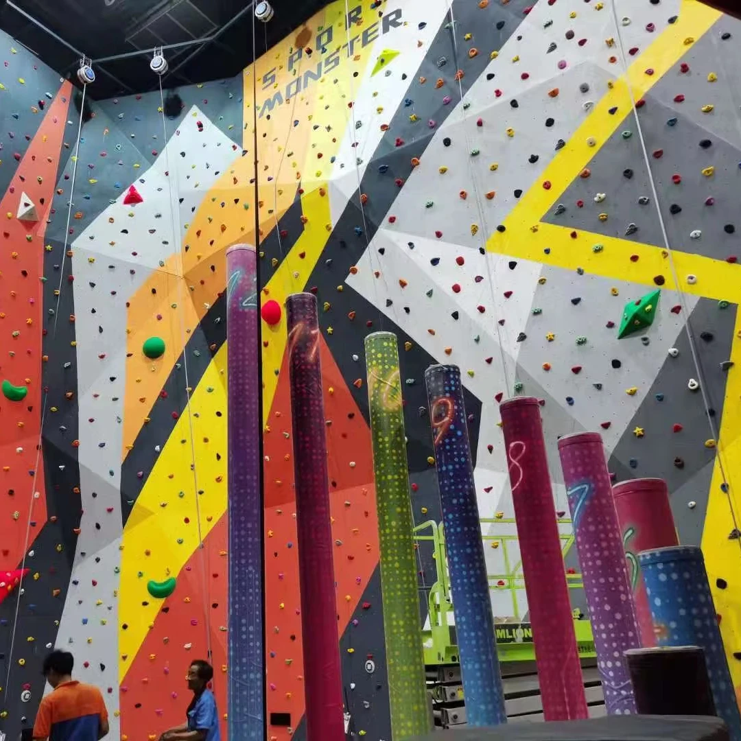 Colorful PVC Rock Climbing Wall Adventure Game Equipment for Kids for Indoor and Outdoor Trampoline Parks