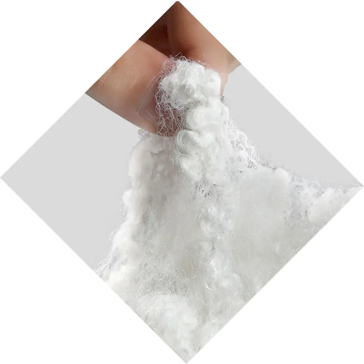 Wholesale Manufacture Siliconized Polyester Fiber Cotton Recycled Polyester Staple Fiber Stuffings