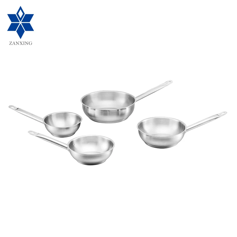 Full Induction Frying Pan 304 Stainless Steel Kitchenware Cooking Conical Frying Pan
