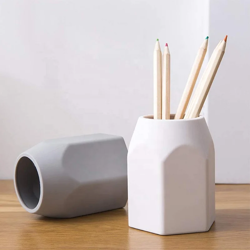 silicone pen pencil  holder desktop plastic storage rack organizer box
