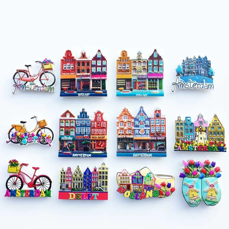 Custom Magnetic Bookmark 3D Resin Fridge Magnet Refrigerator Magnet Tourist Souvenir Different Countries