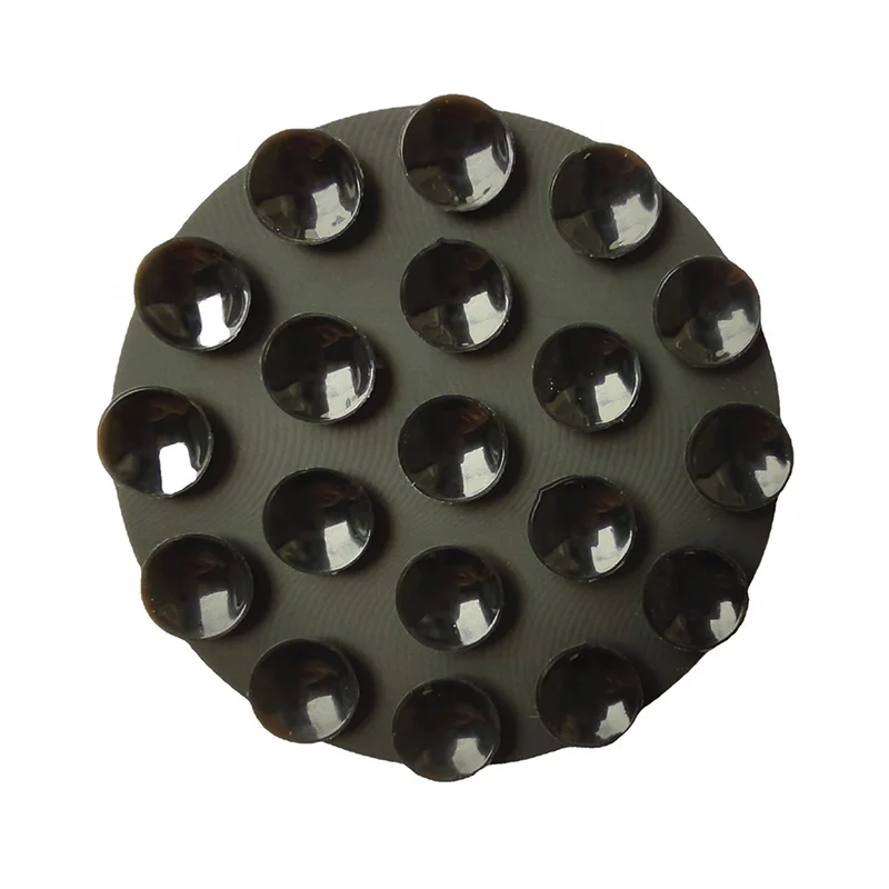 Round powerful single sided suction Silicone suction cup Vacuum Glass Suction cup Mat with back adhesive