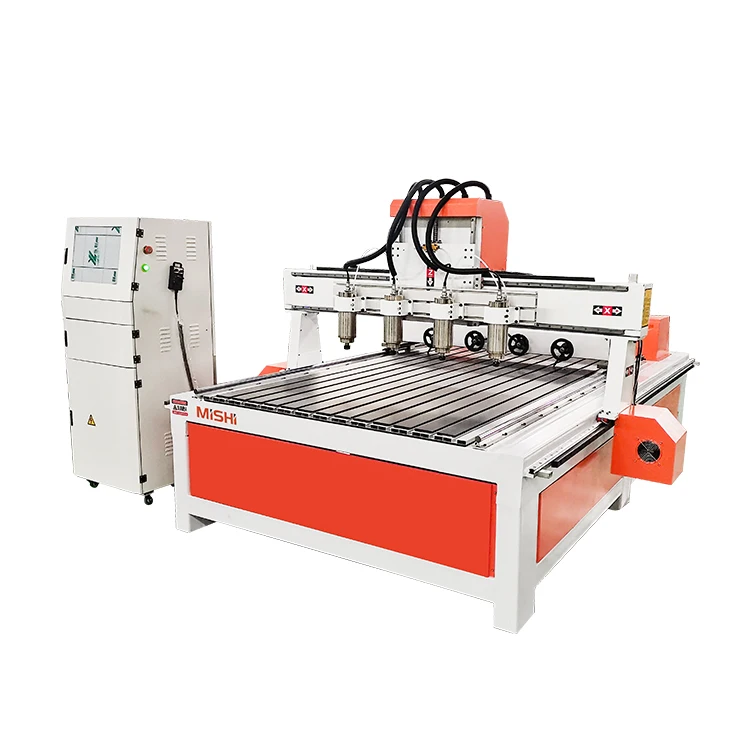 2 4 5 6 8 Spindles Multi Heads 4D Cnc Router With 4 Axis Rotary Spindle 1600*2500mm woodworking machinery
