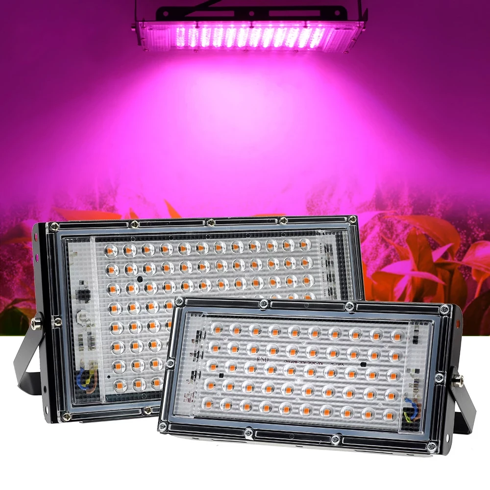 50W Indoor Plant Led Grow Lights Full Spectrum Grow Lightschip 110V/220V Full Spectrum Cob Ce Rohs Led Grow Light 100 XINYIGUANG