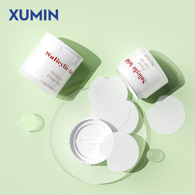 Custom Trendy Plastic PP Cosmetic Jars White Cream Jar with Flip Top Cap Facial Scrub Toner Cotton Pads Container with Tweezer