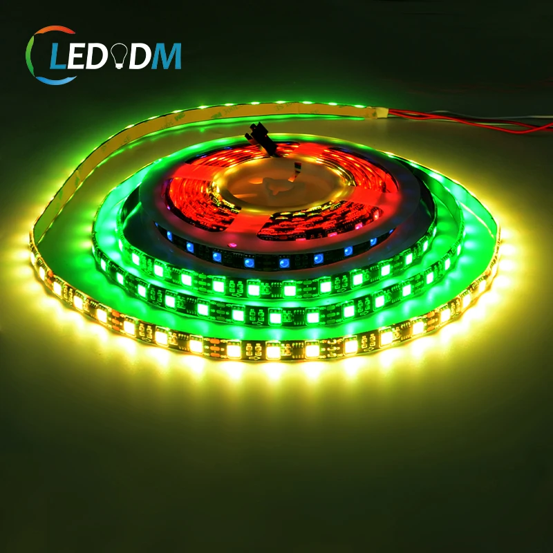 single SPI addressable magic programmable led strip smd5050 RGB pixel 60leds flex led strip 12v 24v