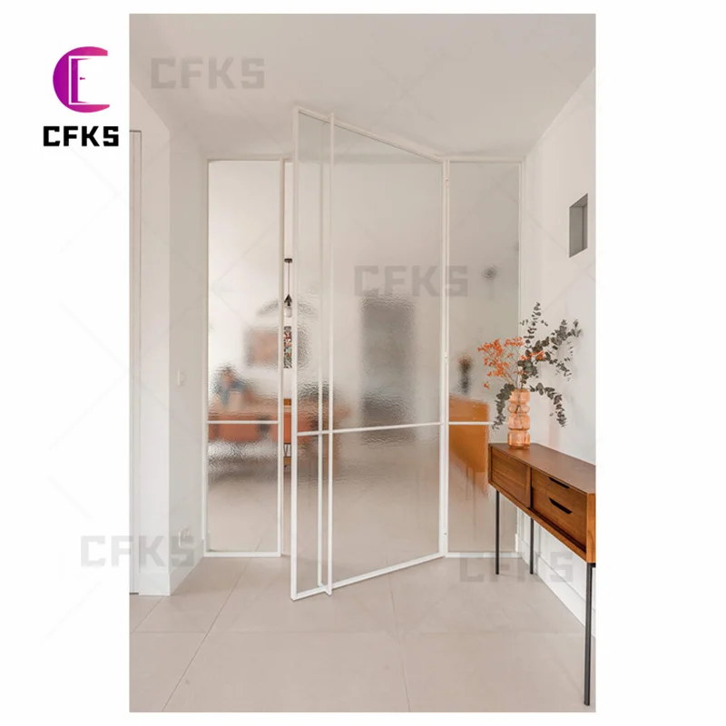 Luxury Design Exterior Glass Frame Double Tempered Glass Aluminum  French Door front doors for houses wrought iron Arc door