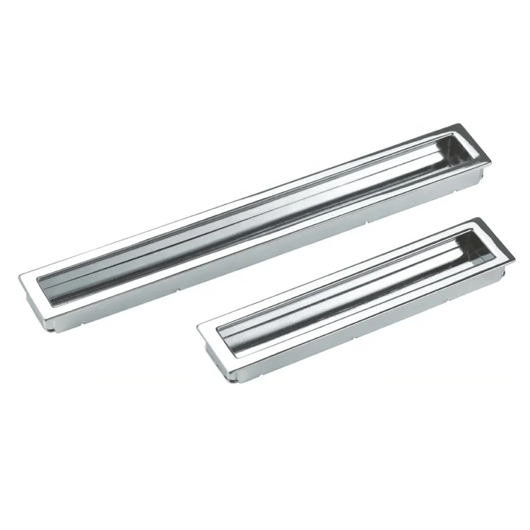 Hidden Recessed Wardrobe Pull Handles Embedded Cabinet Concealed Door Handle Zinc Alloy Kitchen Recessed Drawer Handles Modern