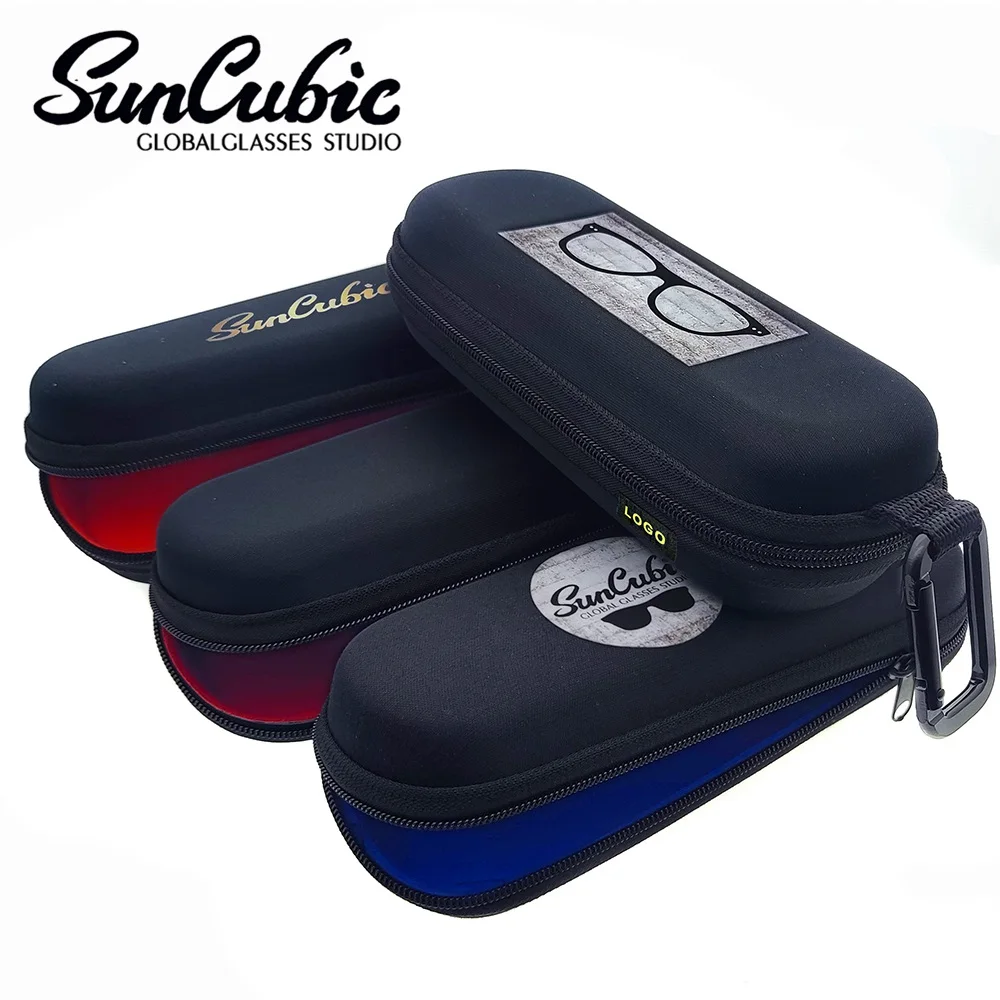 Eyeglasses Case Pouch with Zipper Sunglasses EVA Soft Case LOGO Able Customize Optical Frames Glasses Storage Orange Red Blue