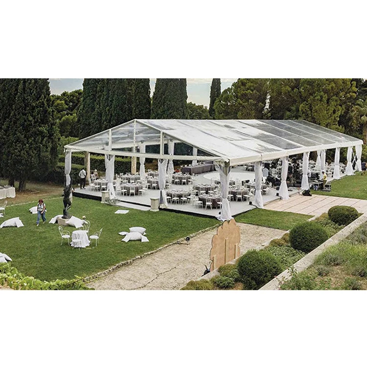 Luxury Transparent Wedding Tents Event Tent Event Outdoor Marquee With Clear Roof Tents for 150 People Events Marquee