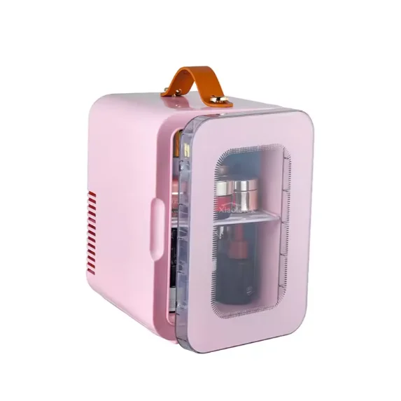 Mini Fridge Transparent door Thermoelectric Cooler and Warmer Small Refrigerators for Beauty Makeup Office and Car