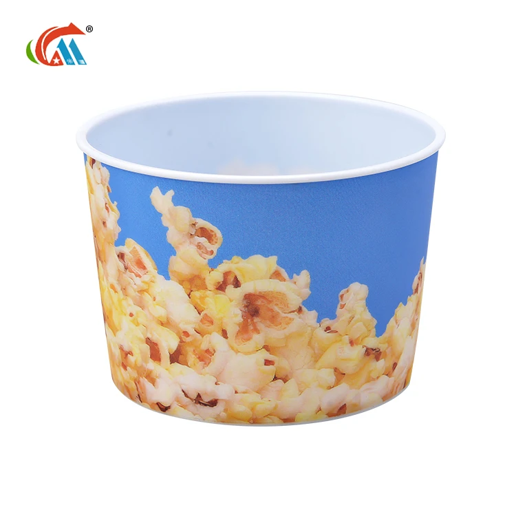 Custom Logo Food Grade Material 3D Lenticular Printing Popcorn Bucket Cartoon 3d Popcorn Plastic Bucket