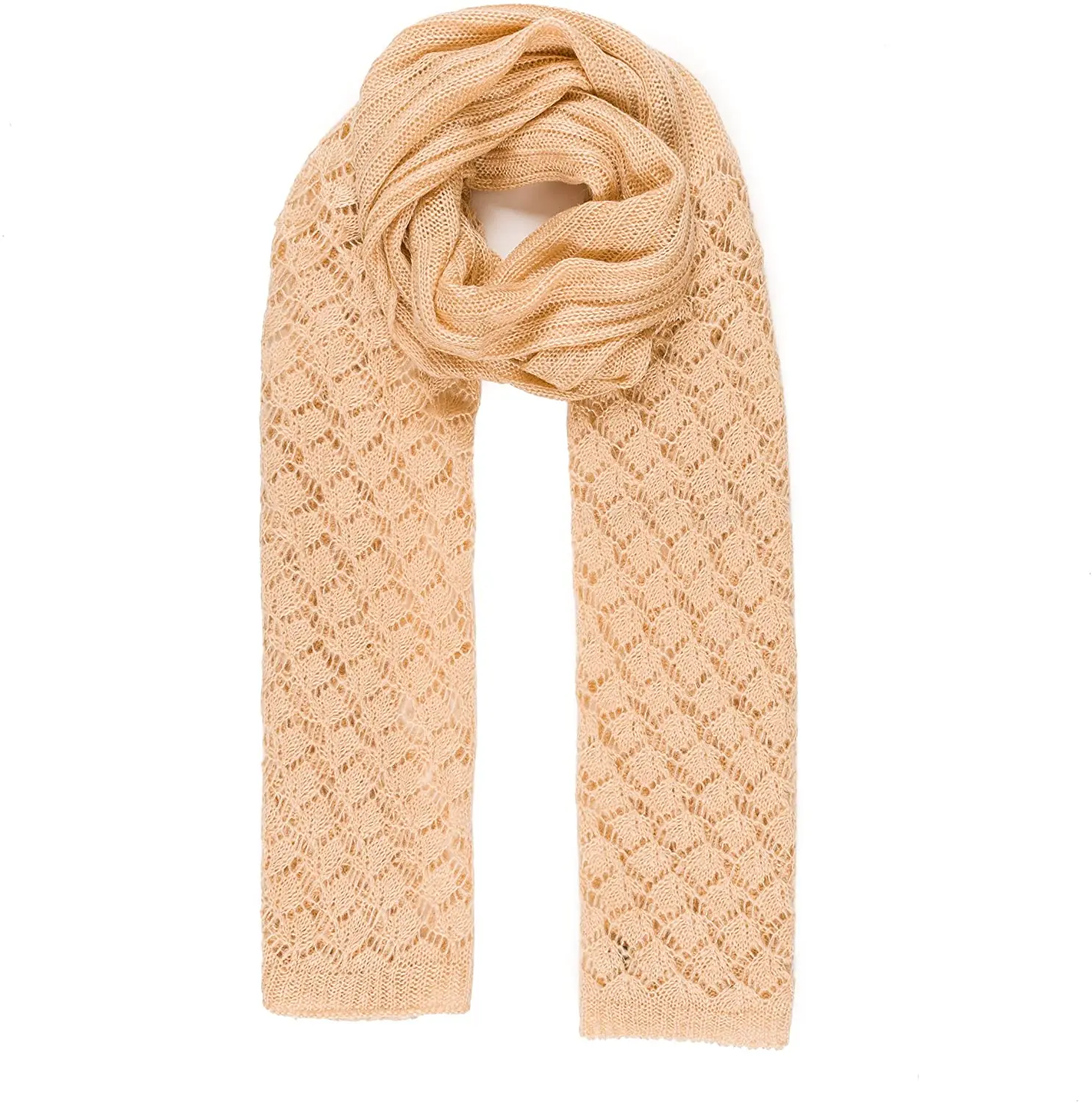 original factory directly manufacture popular light warm fashion soft hollow style ladies jacquard knit scarf