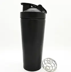 Factory Wholesale Bpa Free  Shaker Bottle Gym 304 Stainless Steel Mixer Leak Proof Storage Protein Shaker Bottle