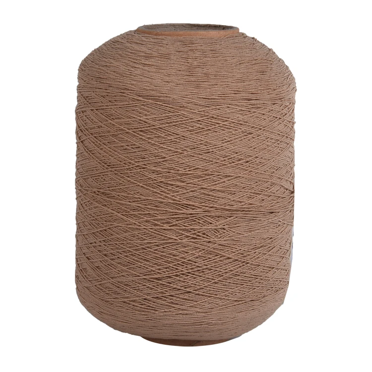 China manufacturer customized logo rubber core spun yarn good eveness rubber yarn 110#